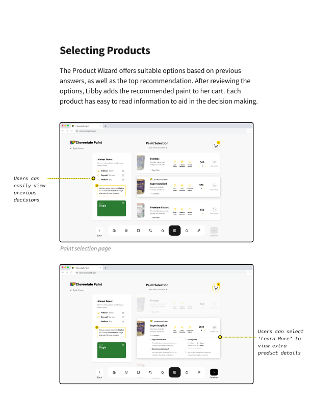 cliq bottom half of homepage mockup